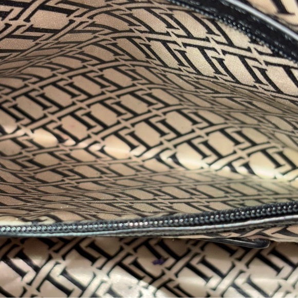 Tignanello Main Street Satchel Black and Gold with Semi-Structured Design - Picture 11 of 16